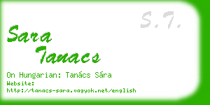 sara tanacs business card